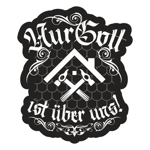 Aufkleber wetterfest gott ist - gott,