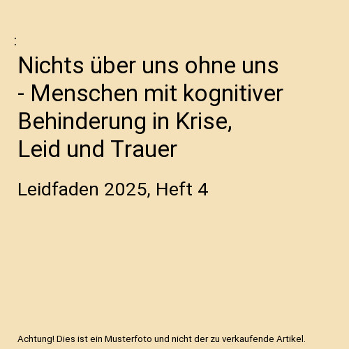 Nichts über uns ohne - ,